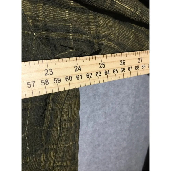 Mens Columbia Button Down Shirt Casual Dark Green Corduroy Feel Transitional - Picture 4 of 5